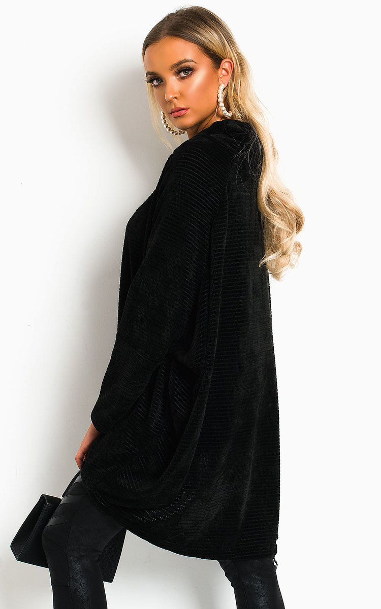 Sam Oversized Lounge Jumper in Black | ikrush