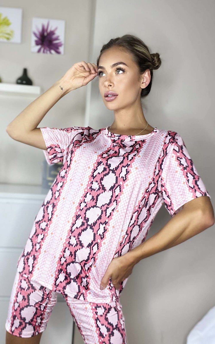 Sandy Printed Cycle Shorts & Top Co-ord Sandy Printed Cycle Shorts & Top Co-ord