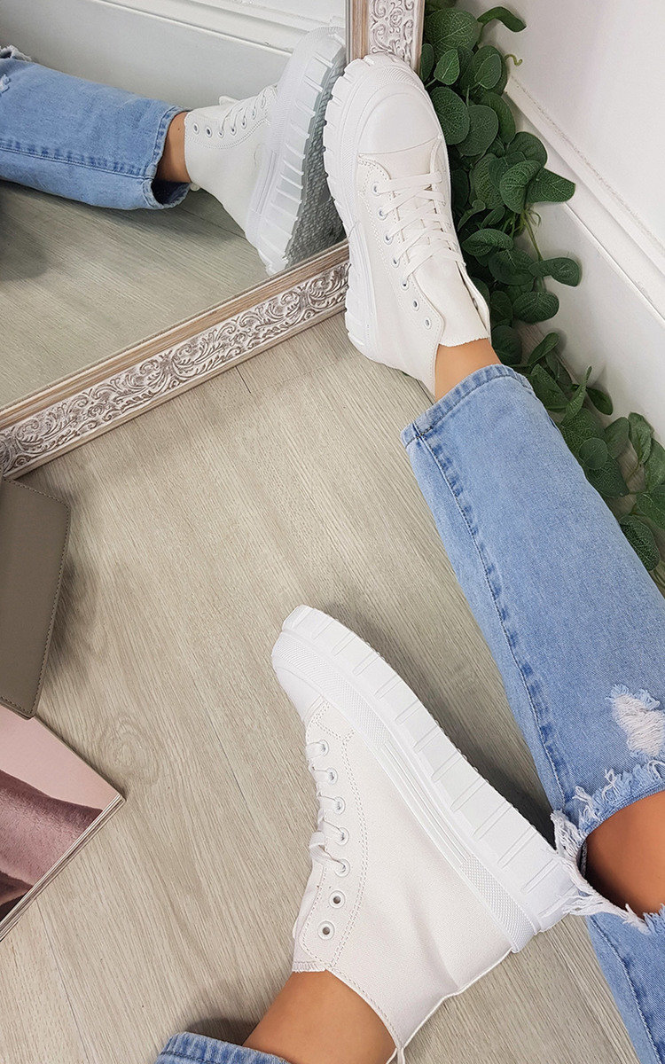 Samantha Chunky Sole Lace Up Ankle Trainer Thumbnail Samantha Chunky Sole Lace Up Ankle Trainer Thumbnail