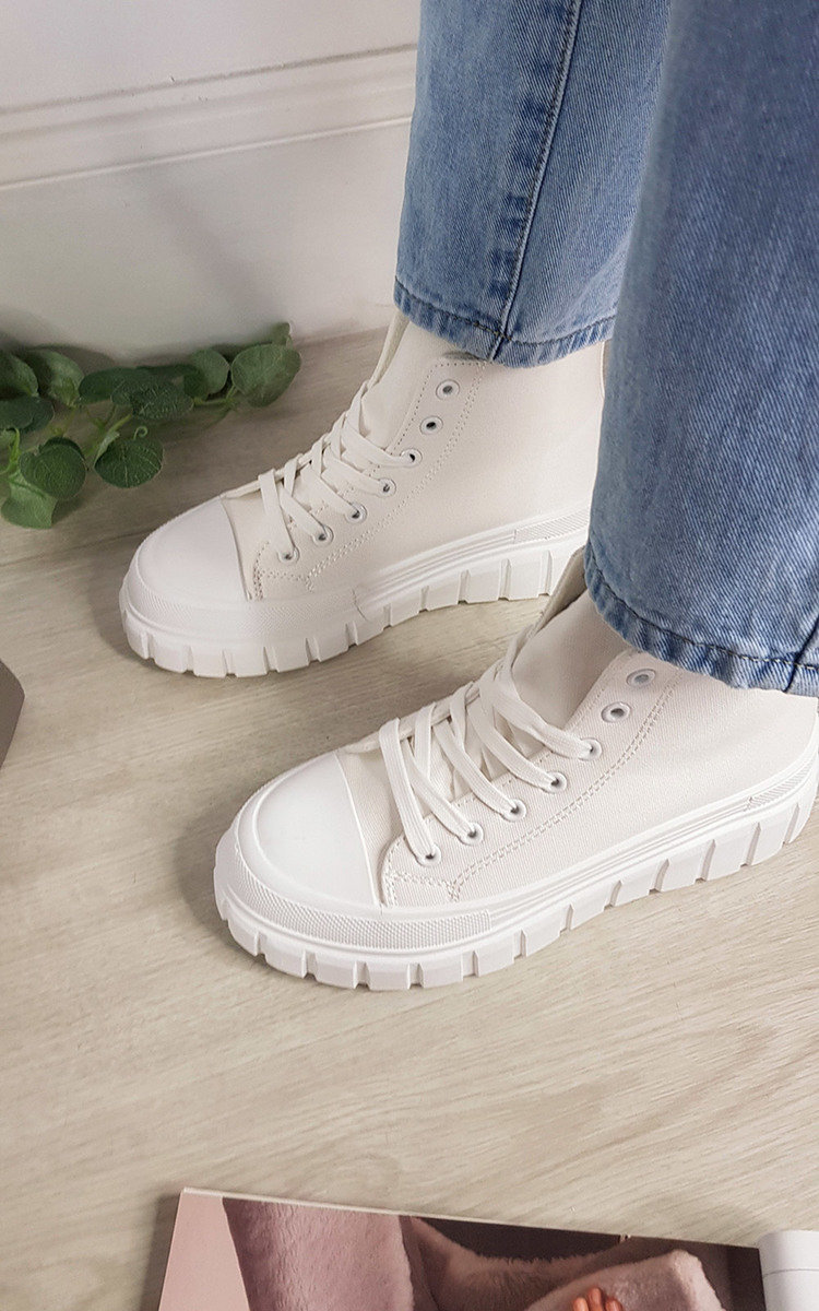 Samantha Chunky Sole Lace Up Ankle Trainer Thumbnail Samantha Chunky Sole Lace Up Ankle Trainer Thumbnail