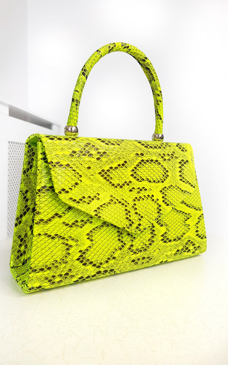 Sandy Croc Print Handbag Thumbnail