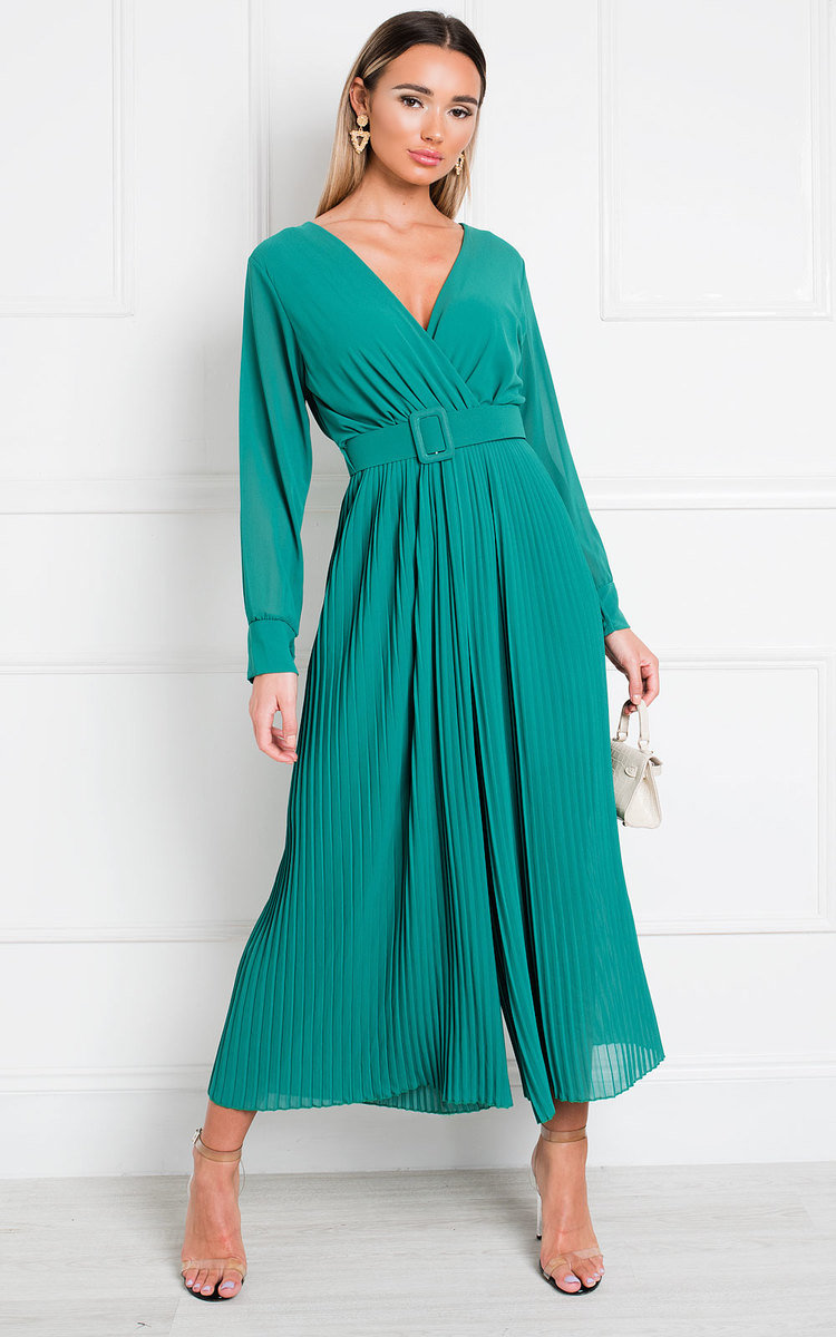 Sara Belted Pleated Jumpsuit Thumbnail