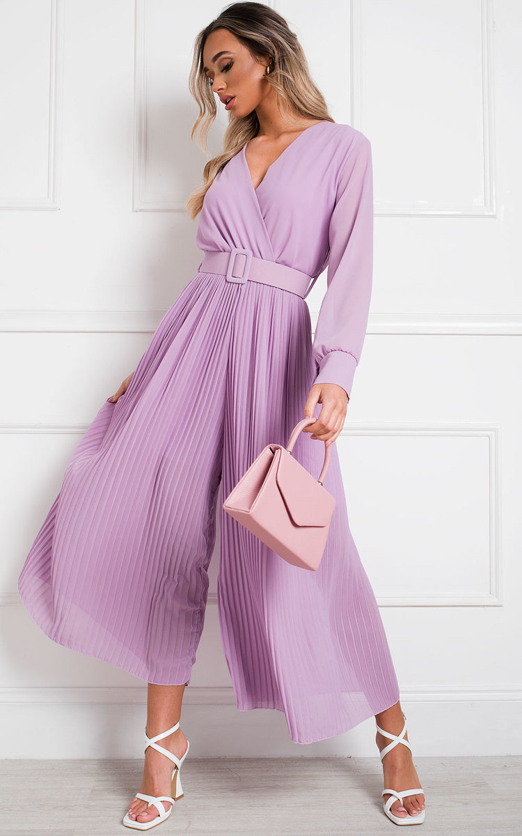 Sara Belted Pleated Jumpsuit Thumbnail Sara Belted Pleated Jumpsuit Thumbnail