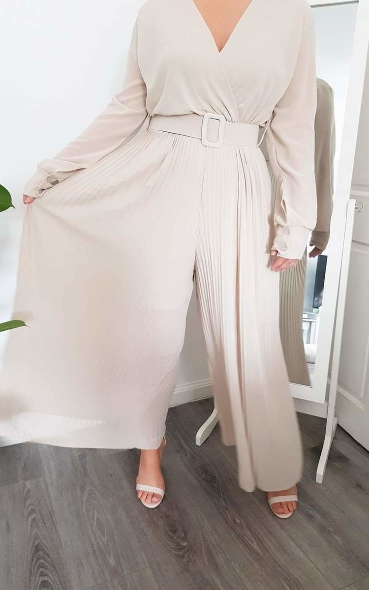 Sara Belted Pleated Jumpsuit Sara Belted Pleated Jumpsuit