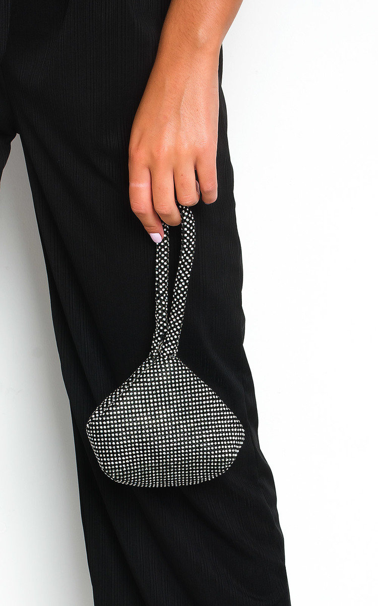 Sara Diamante Chainmail Pouch Bag