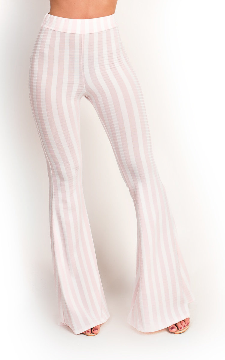 Sara Ribbed Flared Trousers Thumbnail Sara Ribbed Flared Trousers Thumbnail
