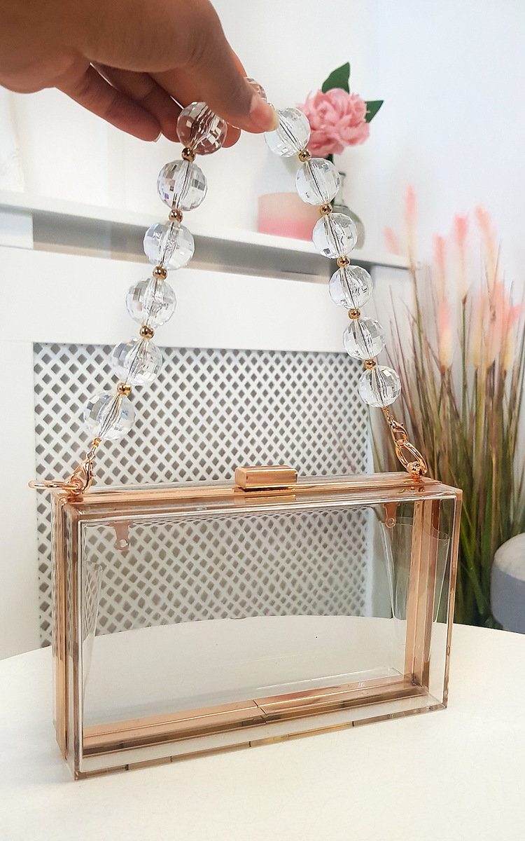 Sasha Clear Boxy Clutch Bag Thumbnail Sasha Clear Boxy Clutch Bag Thumbnail