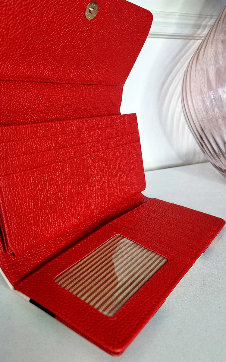 Sasha Fold Over purse with Check Print Detail Thumbnail Sasha Fold Over purse with Check Print Detail Thumbnail