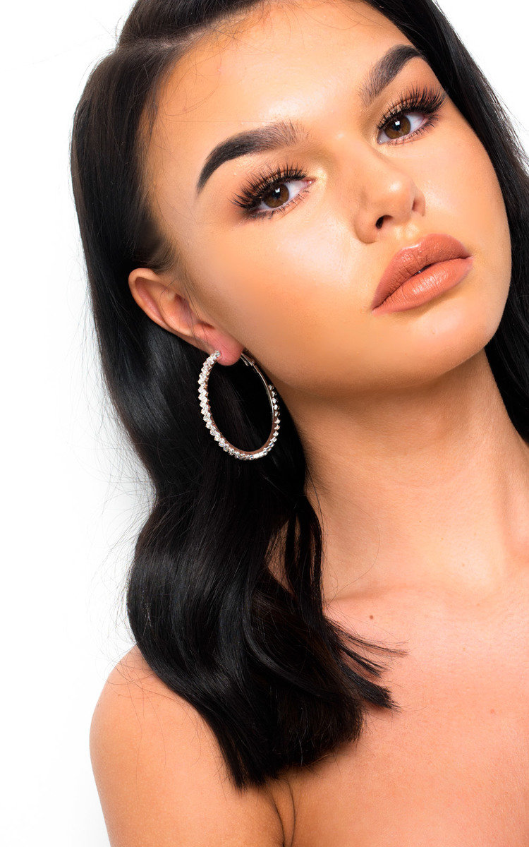 Saskia Diamante Hoop Earrings 