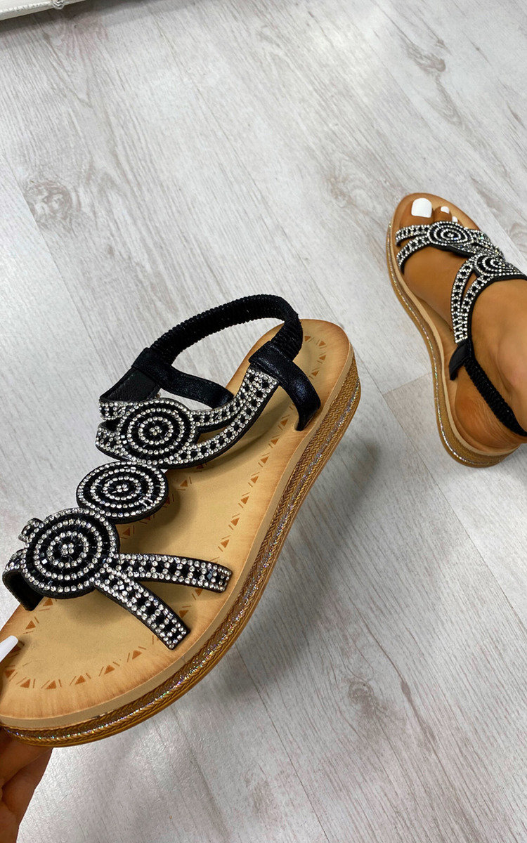 Saskia Sparkle Embellished Sandals Thumbnail