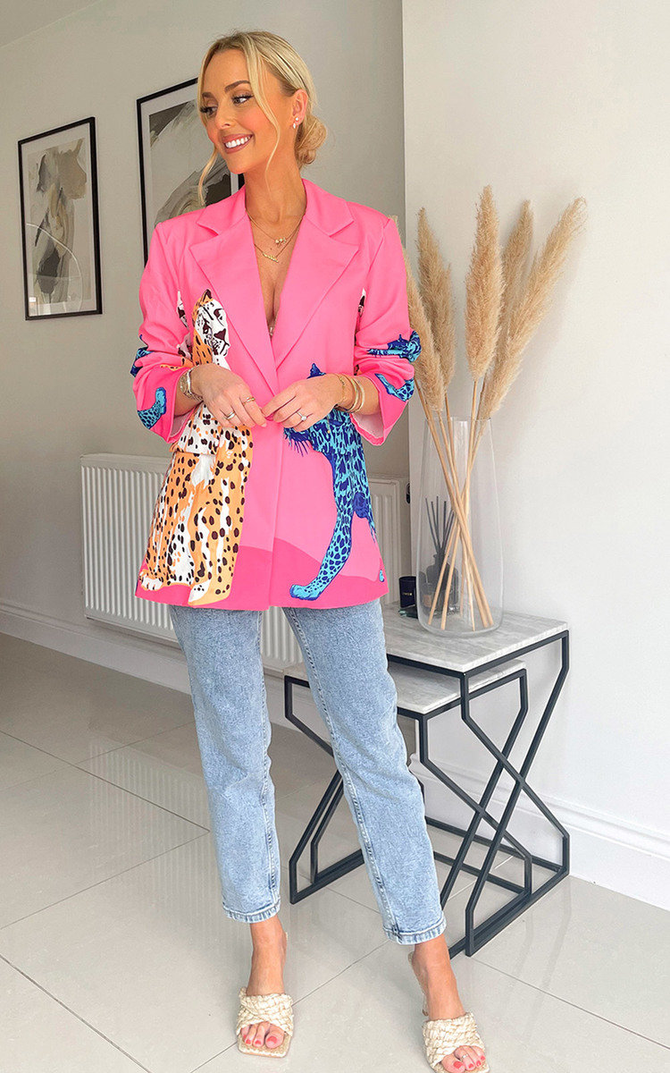 Savanna Animal Print Blazer Jacket Thumbnail Savanna Animal Print Blazer Jacket Thumbnail
