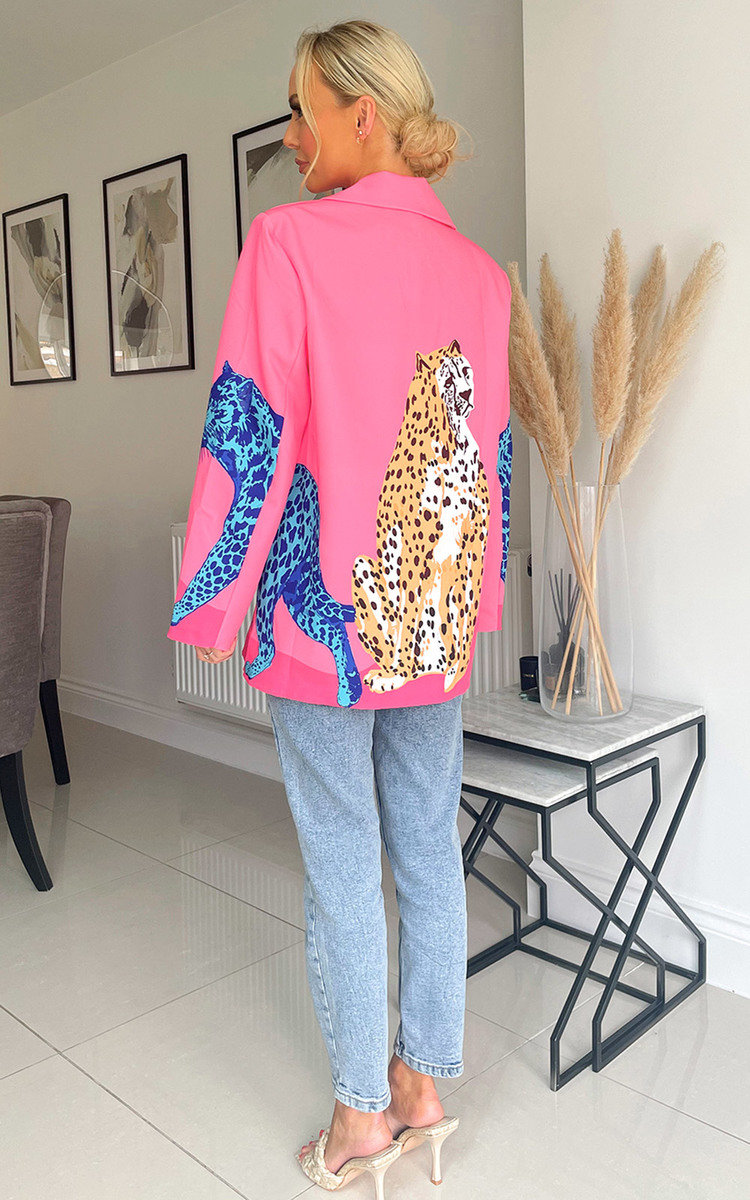 Savanna Animal Print Blazer Jacket Thumbnail Savanna Animal Print Blazer Jacket Thumbnail