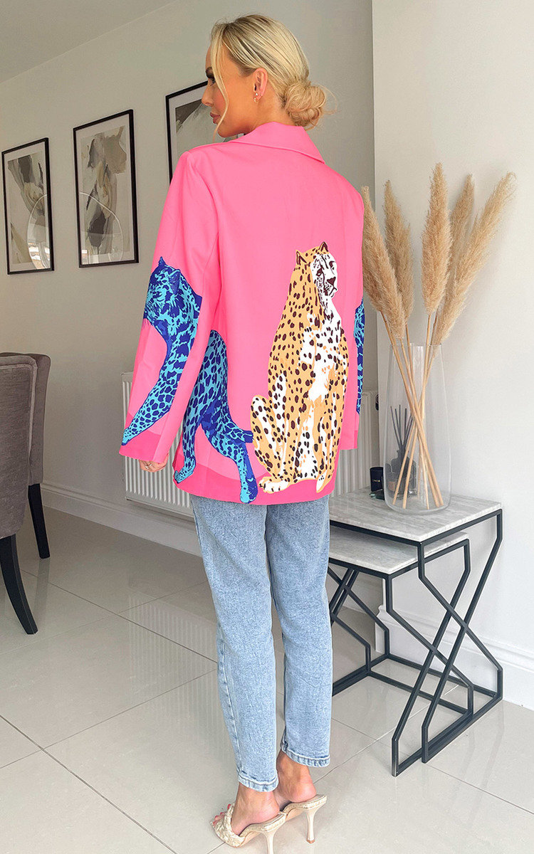 Savanna Animal Print Blazer Jacket  Thumbnail