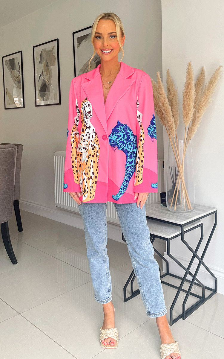 Savanna Animal Print Blazer Jacket Savanna Animal Print Blazer Jacket