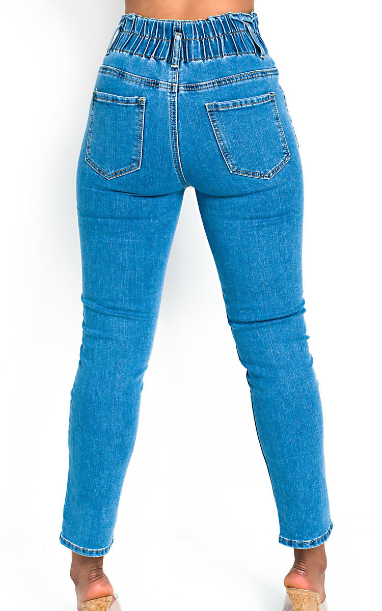 Saz Elasticated Waist Skinny Jeans 