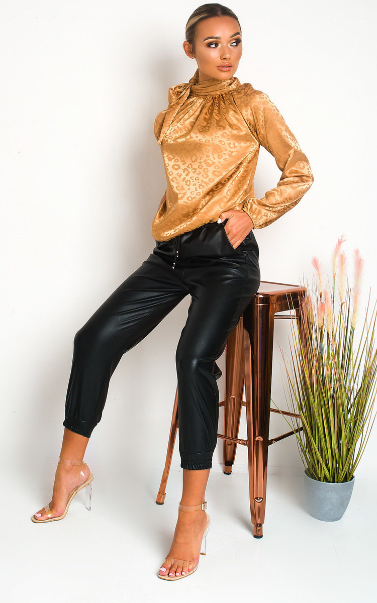 Selly Tie Neck Print Blouse Shirt Thumbnail Selly Tie Neck Print Blouse Shirt Thumbnail