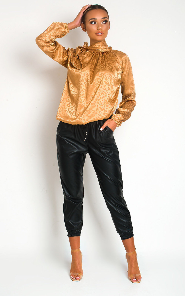 Selly Tie Neck Print Blouse Shirt Thumbnail Selly Tie Neck Print Blouse Shirt Thumbnail