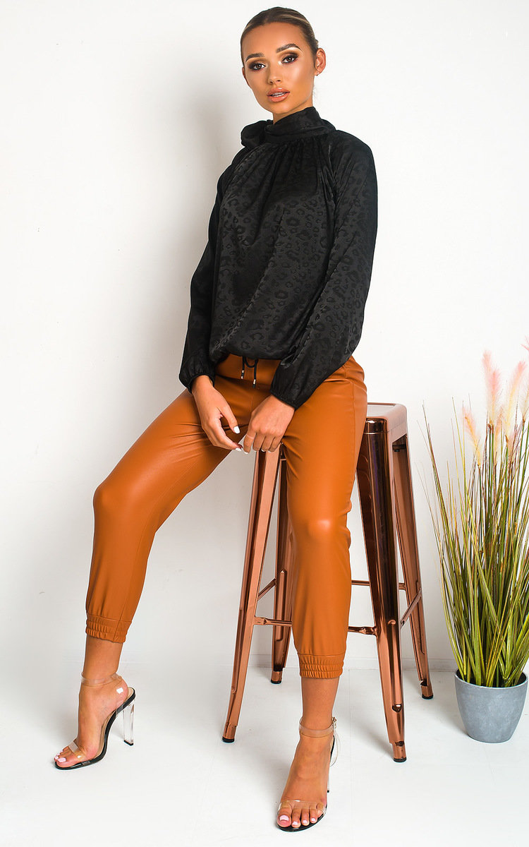 Selly Tie Neck Print Blouse Shirt Thumbnail Selly Tie Neck Print Blouse Shirt Thumbnail