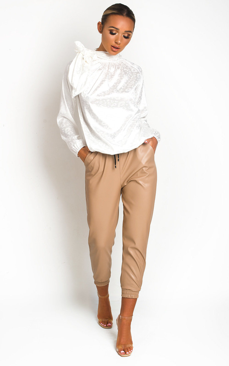 Selly Tie Neck Print Blouse Shirt Thumbnail Selly Tie Neck Print Blouse Shirt Thumbnail