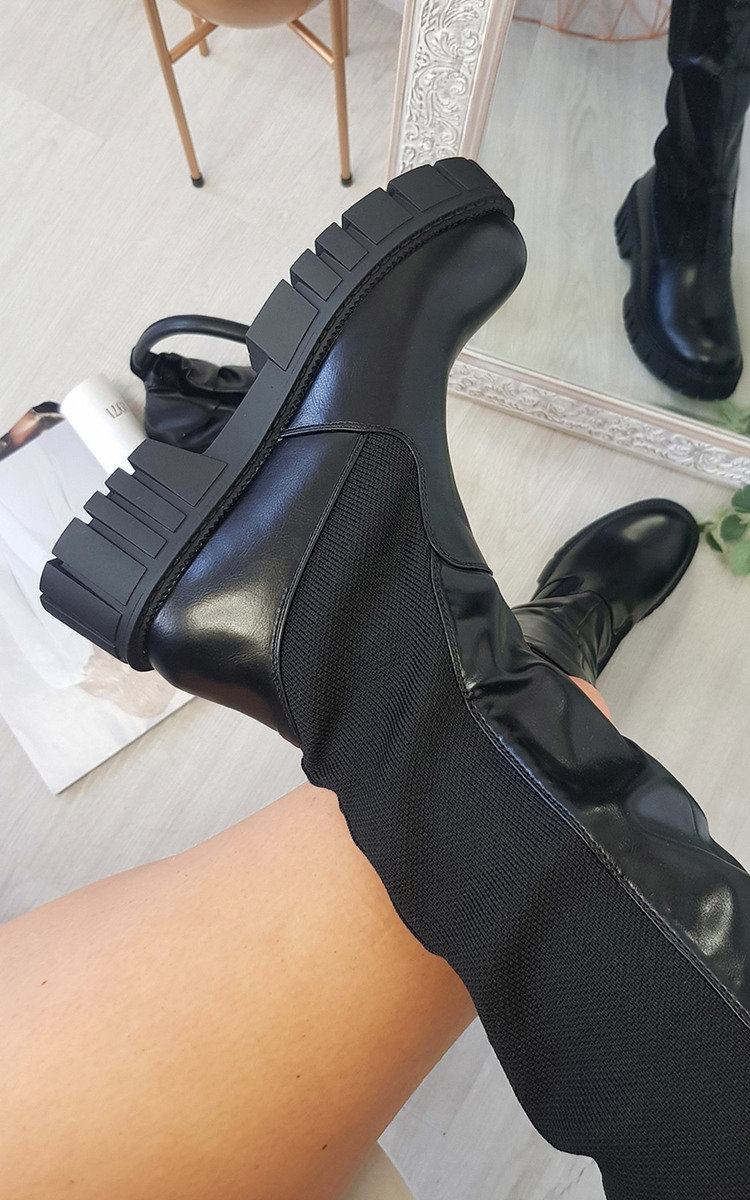 Serena Chunky Knee High Boots Thumbnail Serena Chunky Knee High Boots Thumbnail