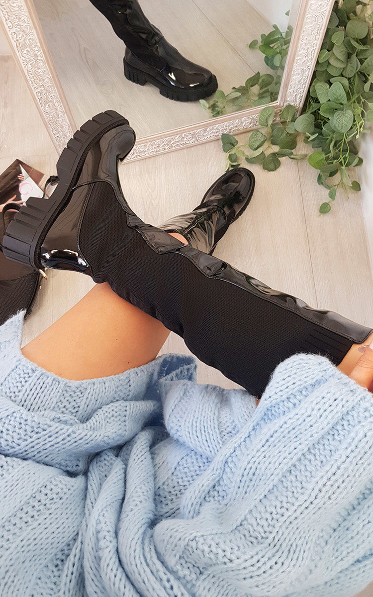 Serena Chunky Knee High Boots Thumbnail Serena Chunky Knee High Boots Thumbnail