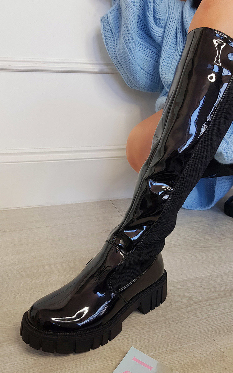 Serena Chunky Knee High Boots Thumbnail Serena Chunky Knee High Boots Thumbnail