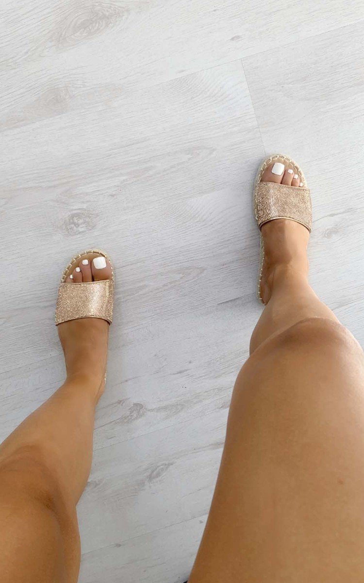 Shannon Diamante Slip On Sandals Thumbnail Shannon Diamante Slip On Sandals Thumbnail