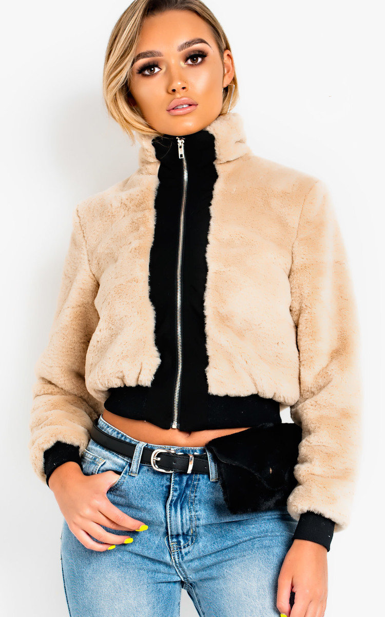 Shelby Faux Fur Bomber Jacket Thumbnail