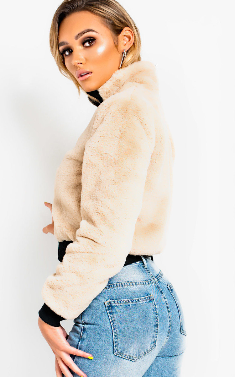 Shelby Faux Fur Bomber Jacket Thumbnail