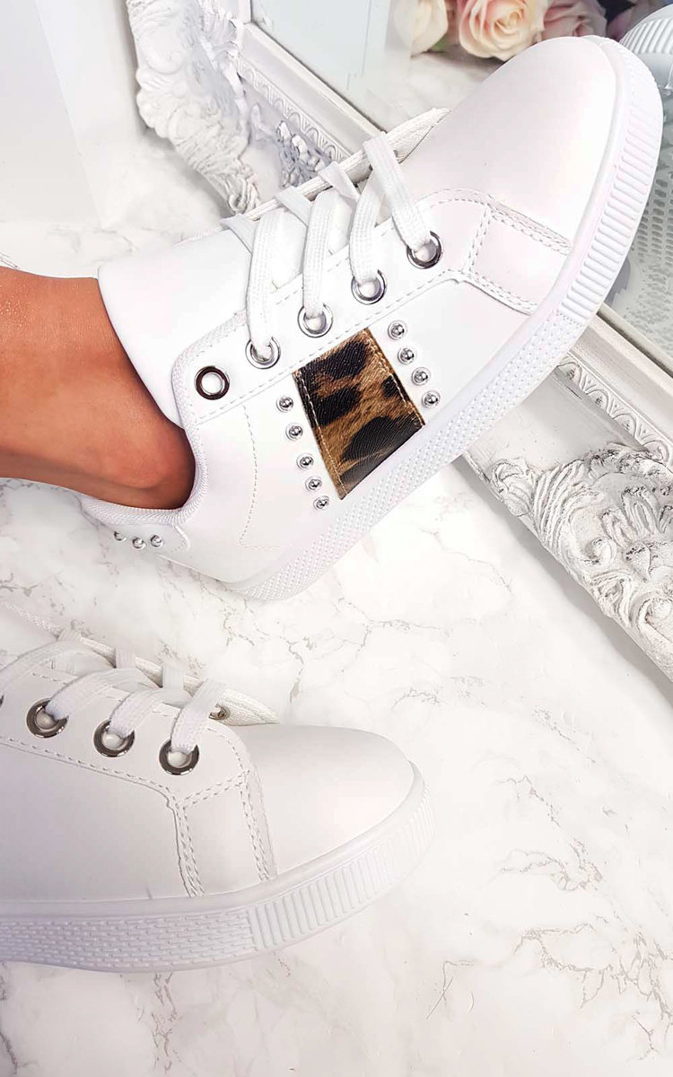 Simone Leopard Stripe Trainers Thumbnail Simone Leopard Stripe Trainers Thumbnail