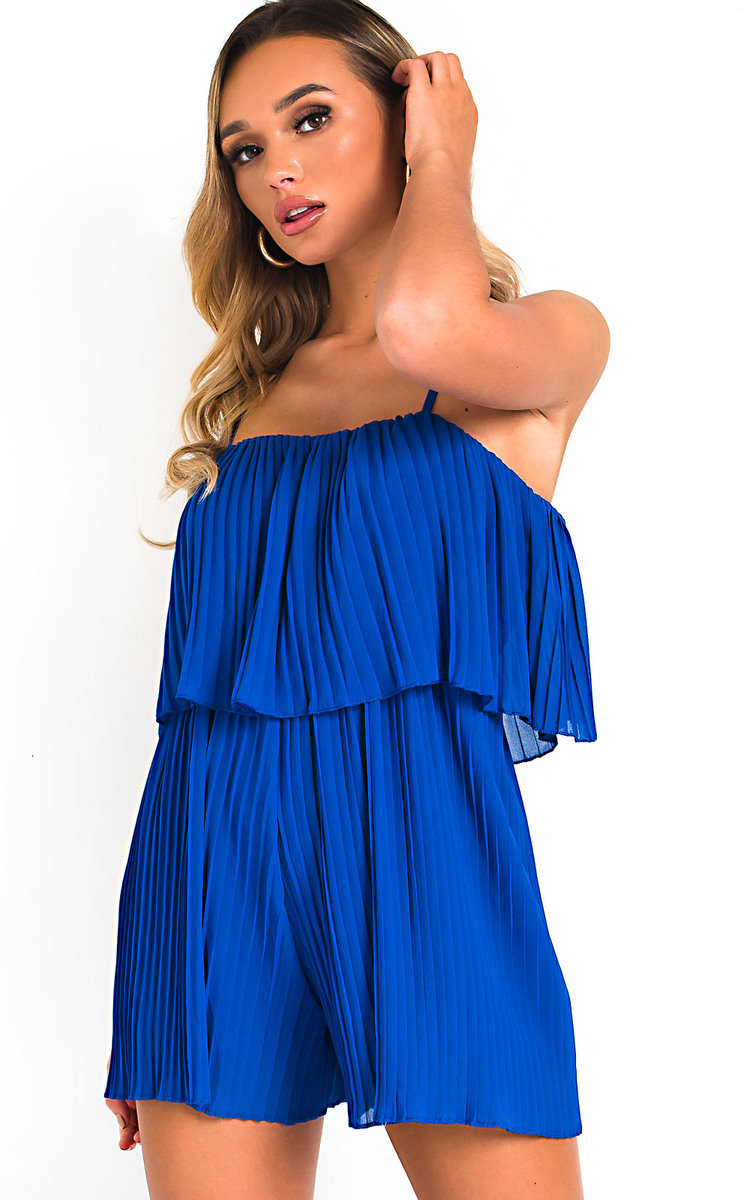Skye Pleated Overlay Playsuit Thumbnail Skye Pleated Overlay Playsuit Thumbnail