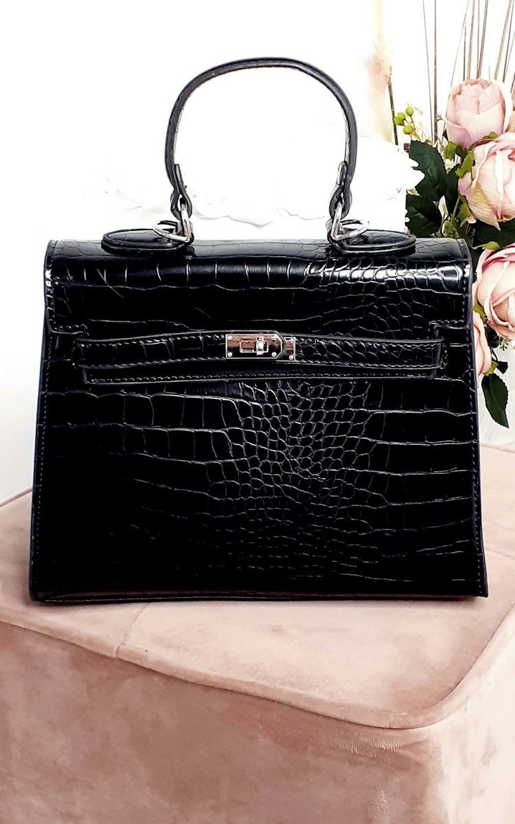 Sofie Croc Print Handbag