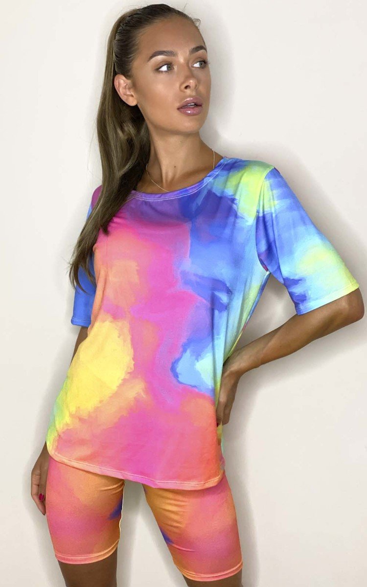 Soph Tie Dye Cycle Shorts & Top Co-ord Thumbnail Soph Tie Dye Cycle Shorts & Top Co-ord Thumbnail