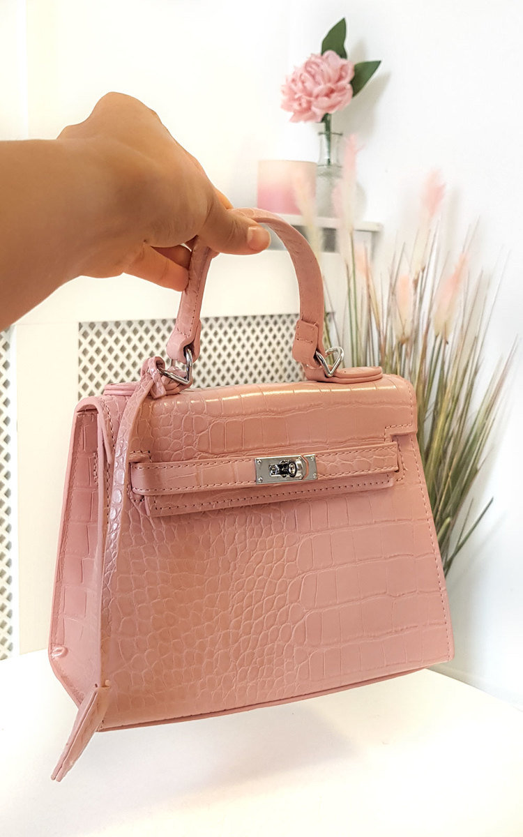 Sophia Croc Print Handbag Thumbnail