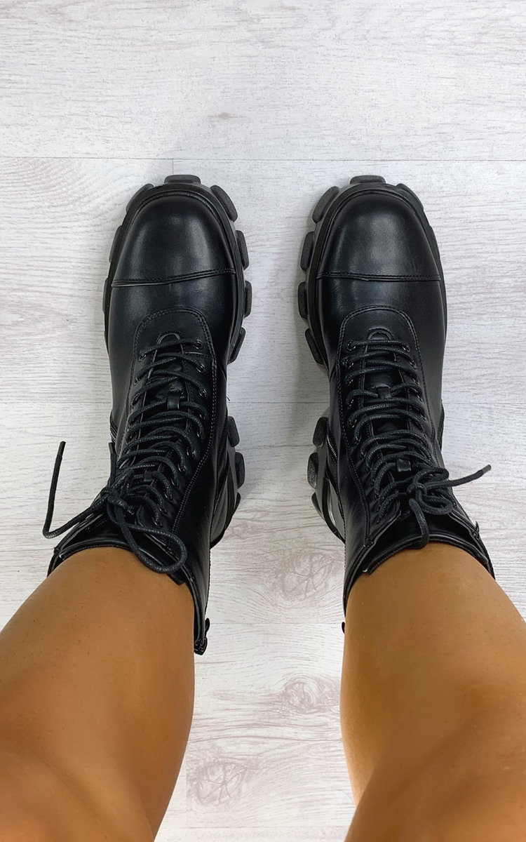 Steffi Mega Chunky Lace Up Boots Thumbnail