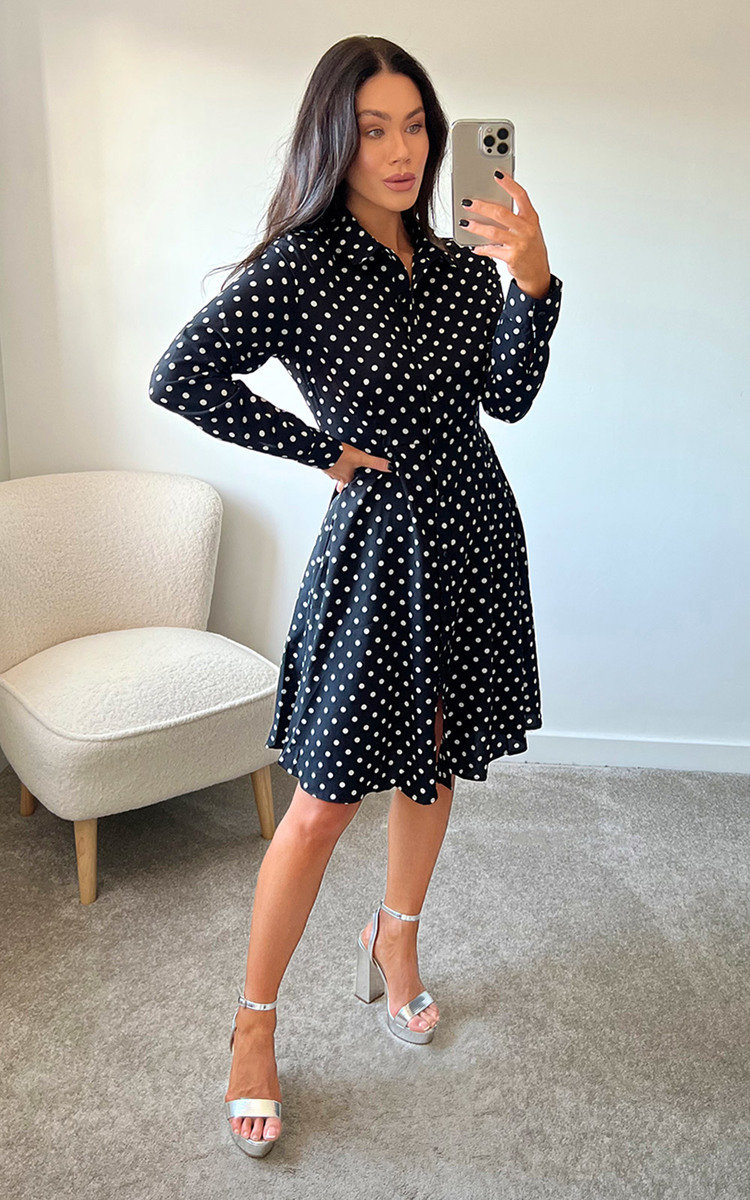 Stella Polka Dot Skater Dress Thumbnail