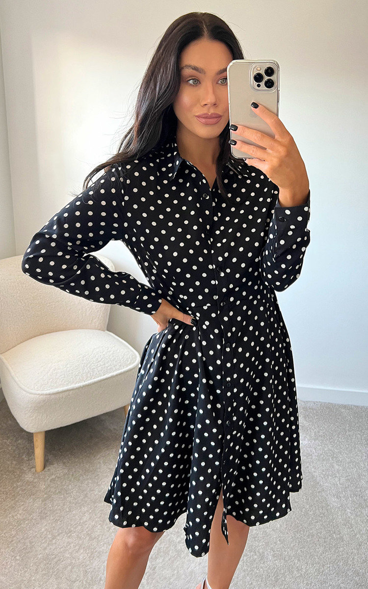 Stella Polka Dot Skater Dress Thumbnail