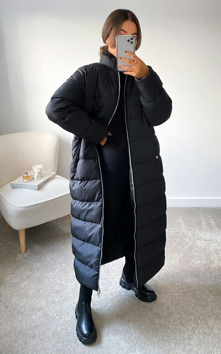 Steph Padded Longline Puffer Jacket Thumbnail