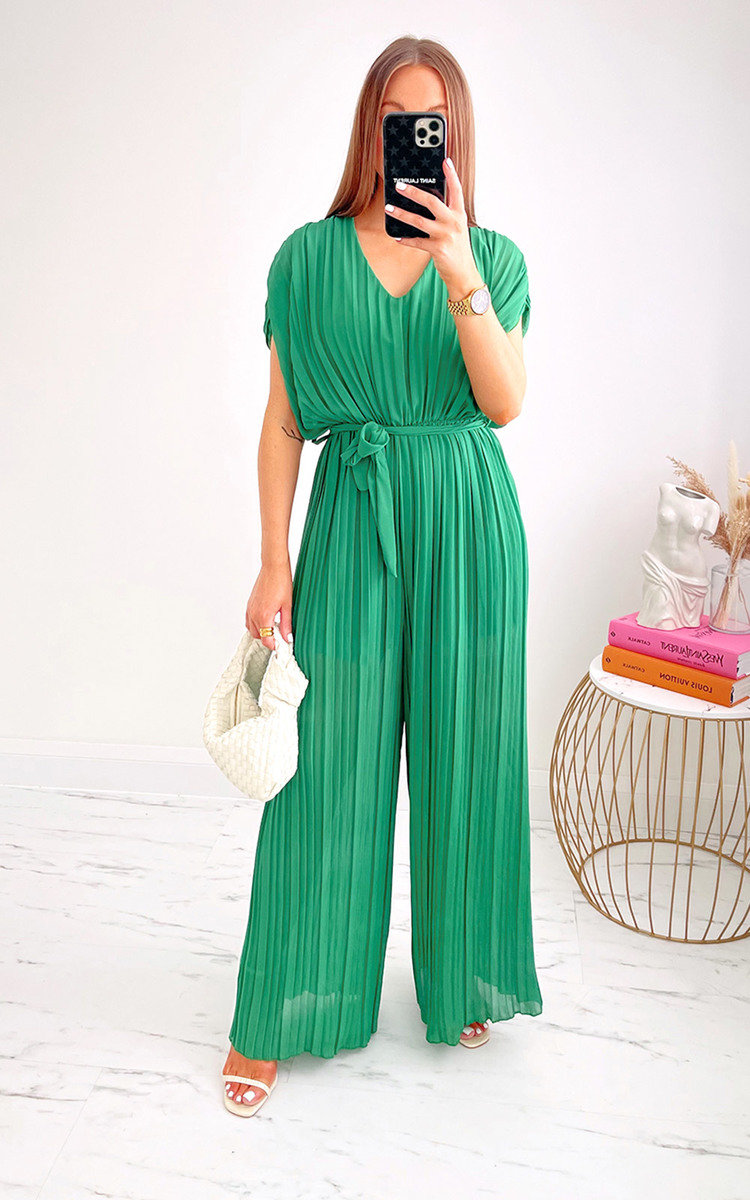 Stormi Pleated Wide Leg Jumpsuit Thumbnail Stormi Pleated Wide Leg Jumpsuit Thumbnail