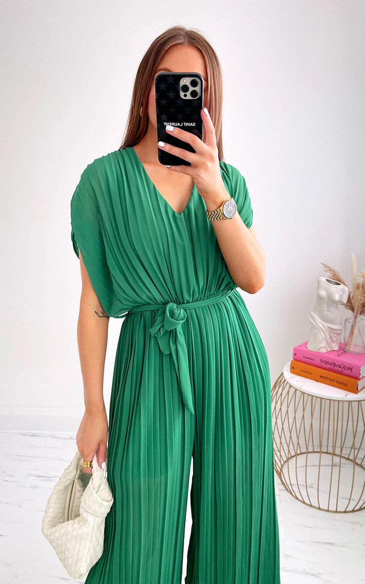 Stormi Pleated Wide Leg Jumpsuit