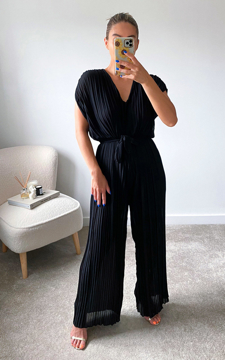 Stormi Pleated Wide Leg Jumpsuit Thumbnail