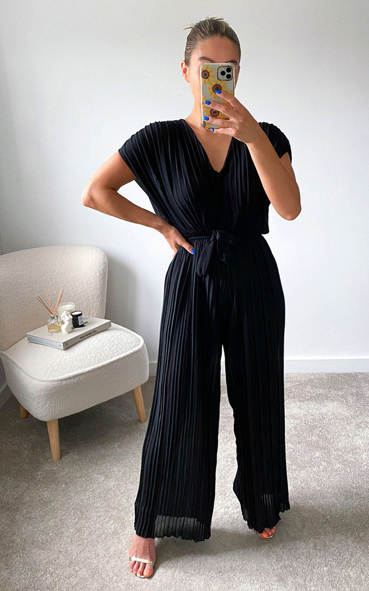 Stormi Pleated Wide Leg Jumpsuit Stormi Pleated Wide Leg Jumpsuit