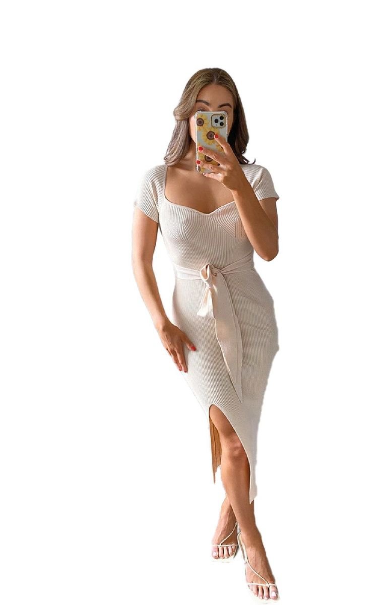 Summer Knitted Bodycon Midi Dress Thumbnail Summer Knitted Bodycon Midi Dress Thumbnail