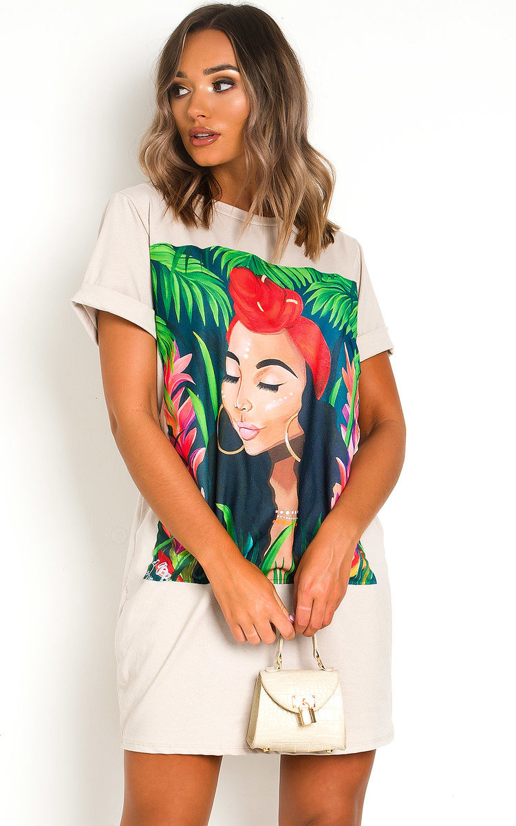 Tara Graphic Oversized T-Shirt Dress Thumbnail