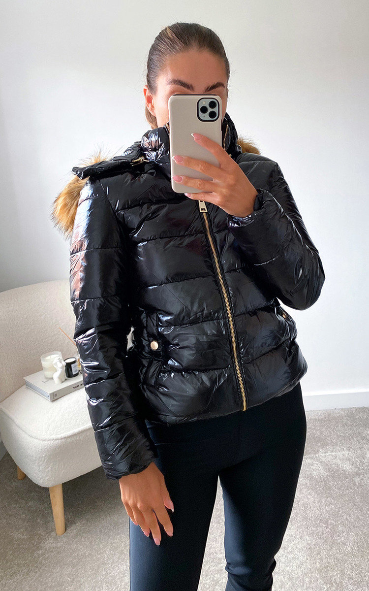 Tay Jacket with Faux Fur Hood Thumbnail Tay Jacket with Faux Fur Hood Thumbnail