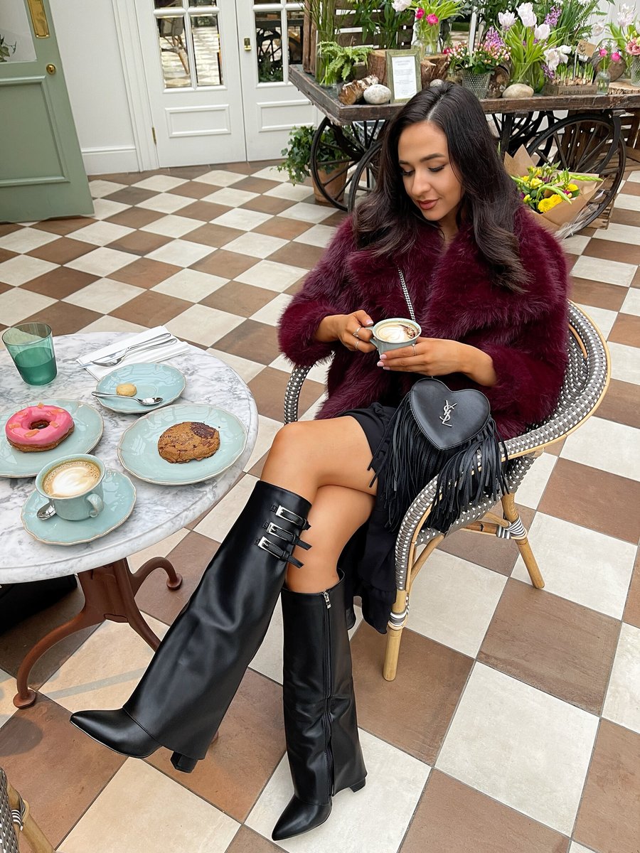 Women's Fold Over Knee High Boots Covered Wedge Heel Almond Toe Padlock Black Boot Wide Calf Pull-on Shoe　並行輸入品 Taupe Faux Suede Fold Over Knee High Lock Shark Boots | Pink Boutique