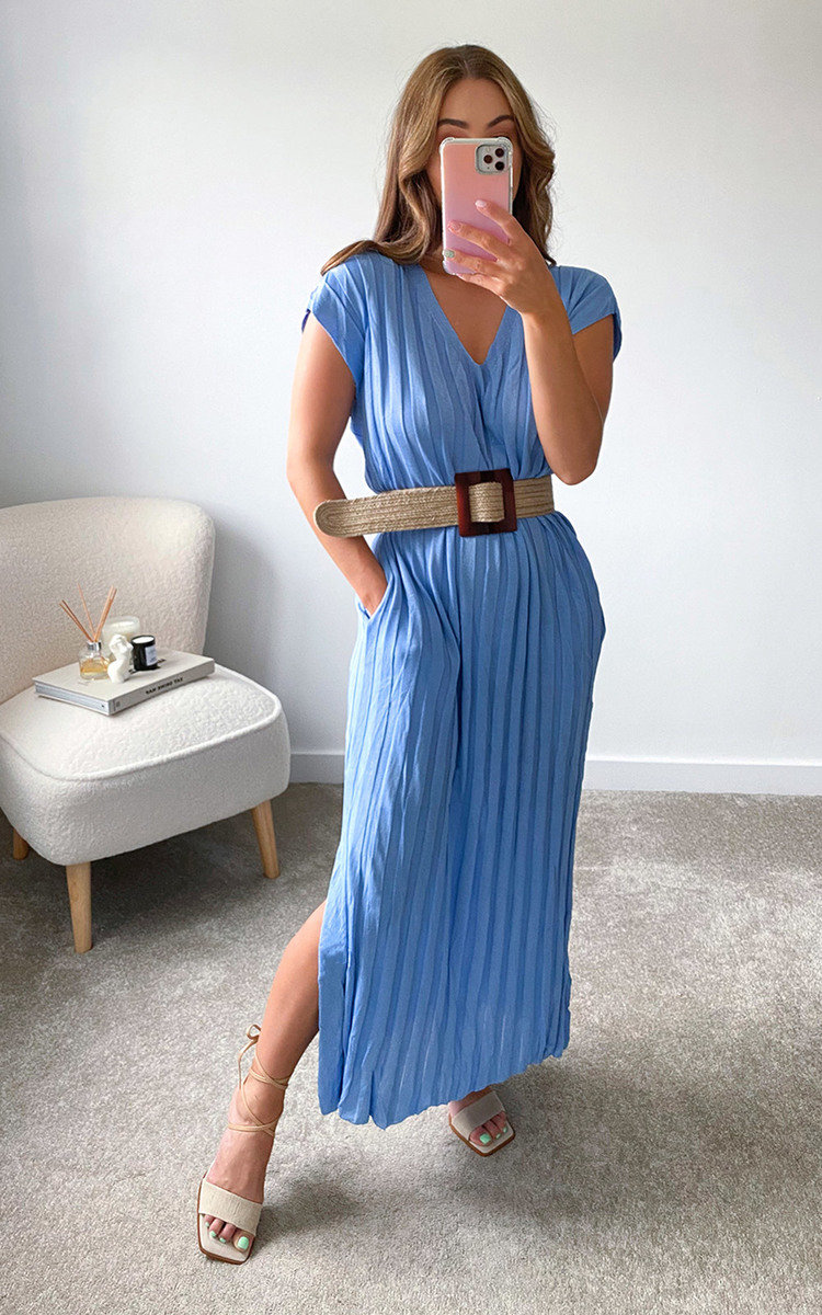 Teddie V Neck Midi Dress