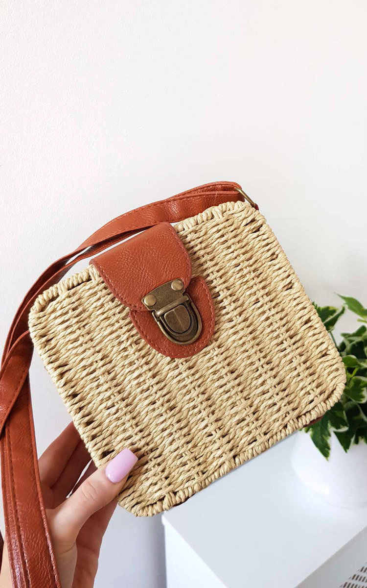 Teo Straw Box Handbag Thumbnail