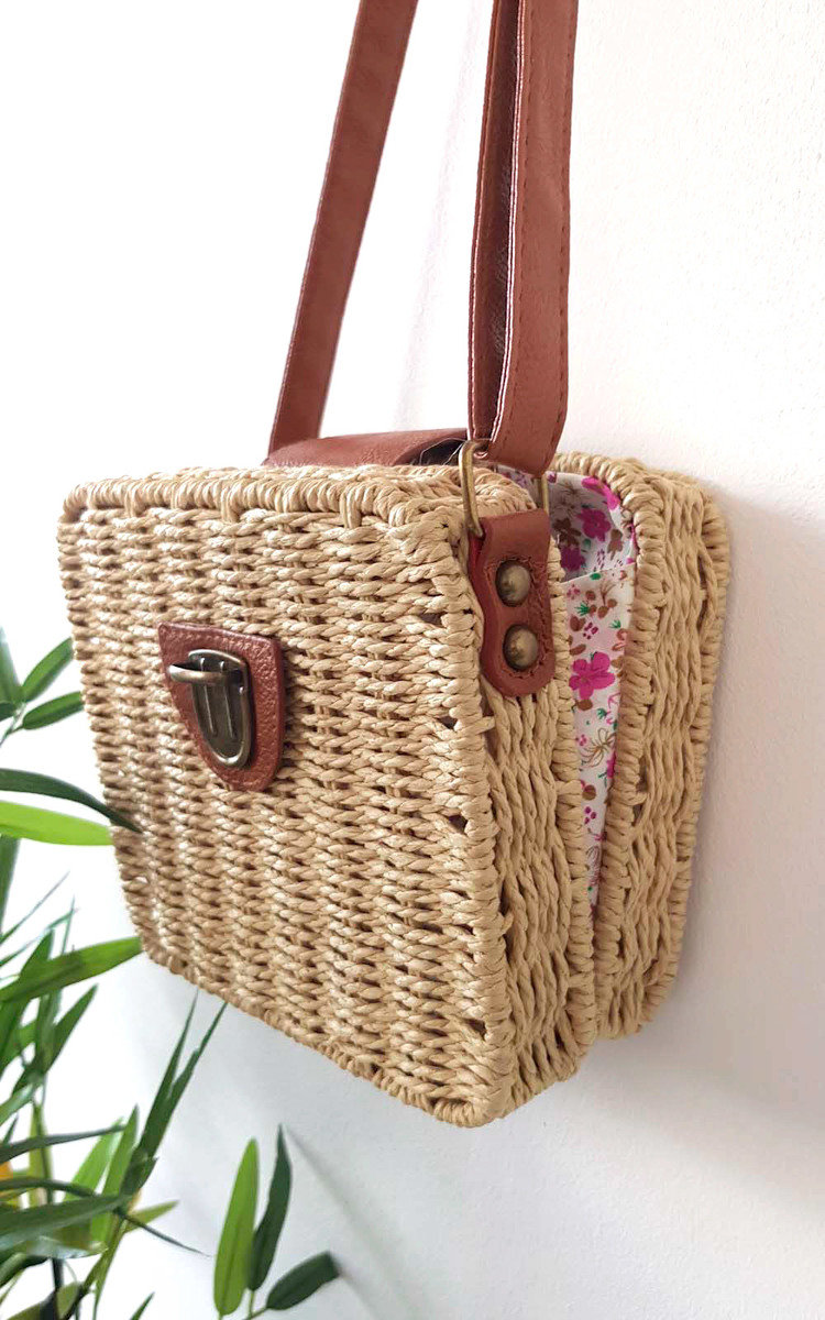 Teo Straw Box Handbag