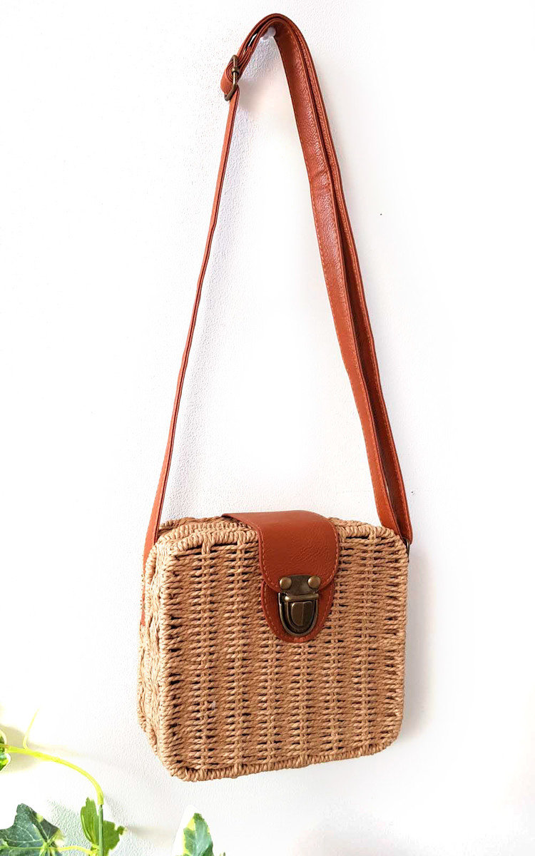 Teo Straw Box Handbag Thumbnail Teo Straw Box Handbag Thumbnail